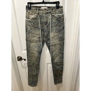 Lifted Anchors Los Angeles Patch-Work Rose Denim Skinny Jeans Size 28/32L Men's